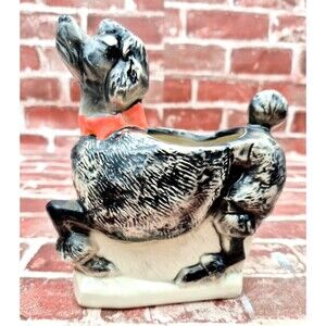 McCoy Black Snooty Poodle Planter from The  1950s